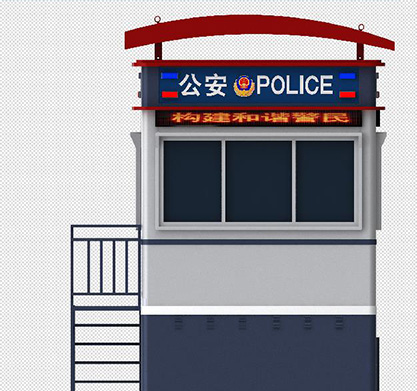 大鵬展翅交警雙層執(zhí)勤亭